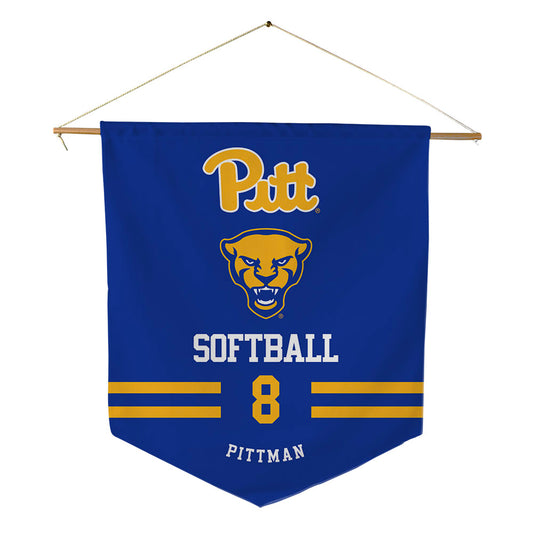 Pittsburgh - NCAA Softball : Kyra Pittman - Pennant - 18" x 21"-0