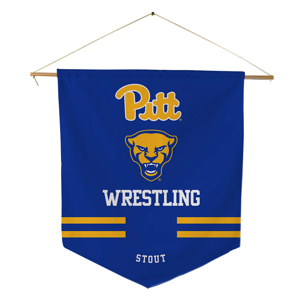 Pittsburgh - NCAA Wrestling : Mac Stout - Pennant - 18" x 21"-0