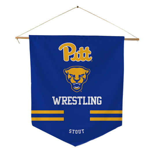Pittsburgh - NCAA Wrestling : Mac Stout - Pennant - 18" x 21"-0