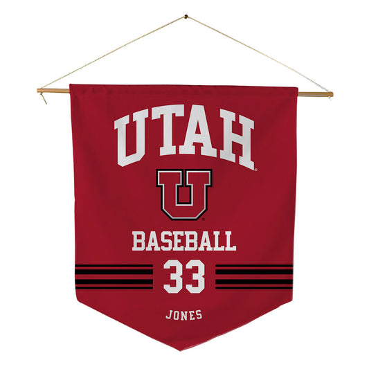 Utah - NCAA Baseball : Easton Jones - Pennant - 18" x 21"-0
