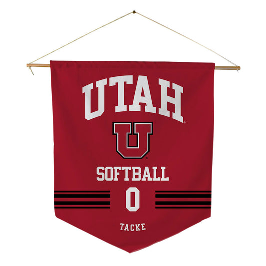 Utah - NCAA Softball : Brooke Tacke - Pennant - 18" x 21"-0