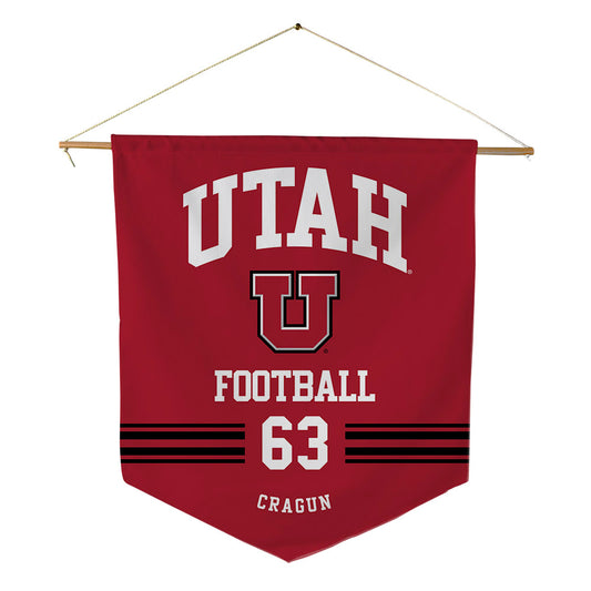 Utah - NCAA Football : Tanner Cragun - Pennant - 18" x 21"-0