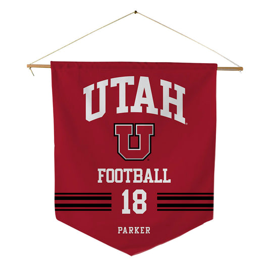 Utah - NCAA Football : Earl Parker - Pennant - 18" x 21"-0