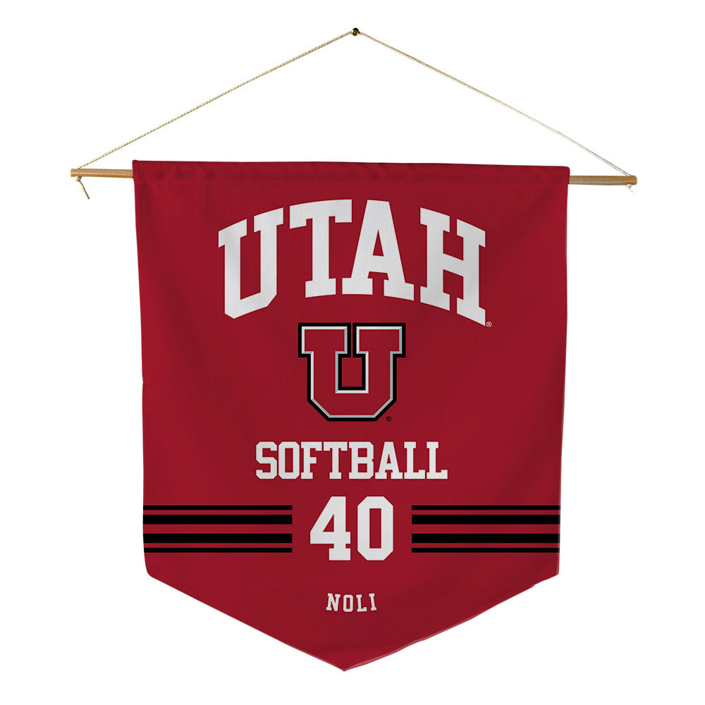 Utah - NCAA Softball : Cian Noli - Pennant - 18" x 21"-0