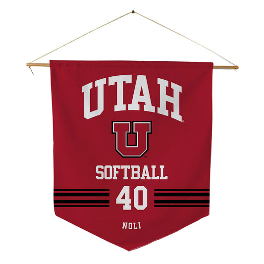 Utah - NCAA Softball : Cian Noli - Pennant - 18" x 21"-0