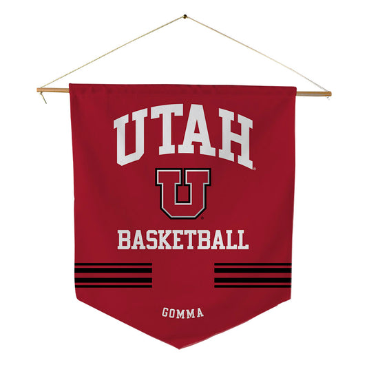 Utah - NCAA Men's Basketball : Malek Gomma - Pennant - 18" x 21"-0