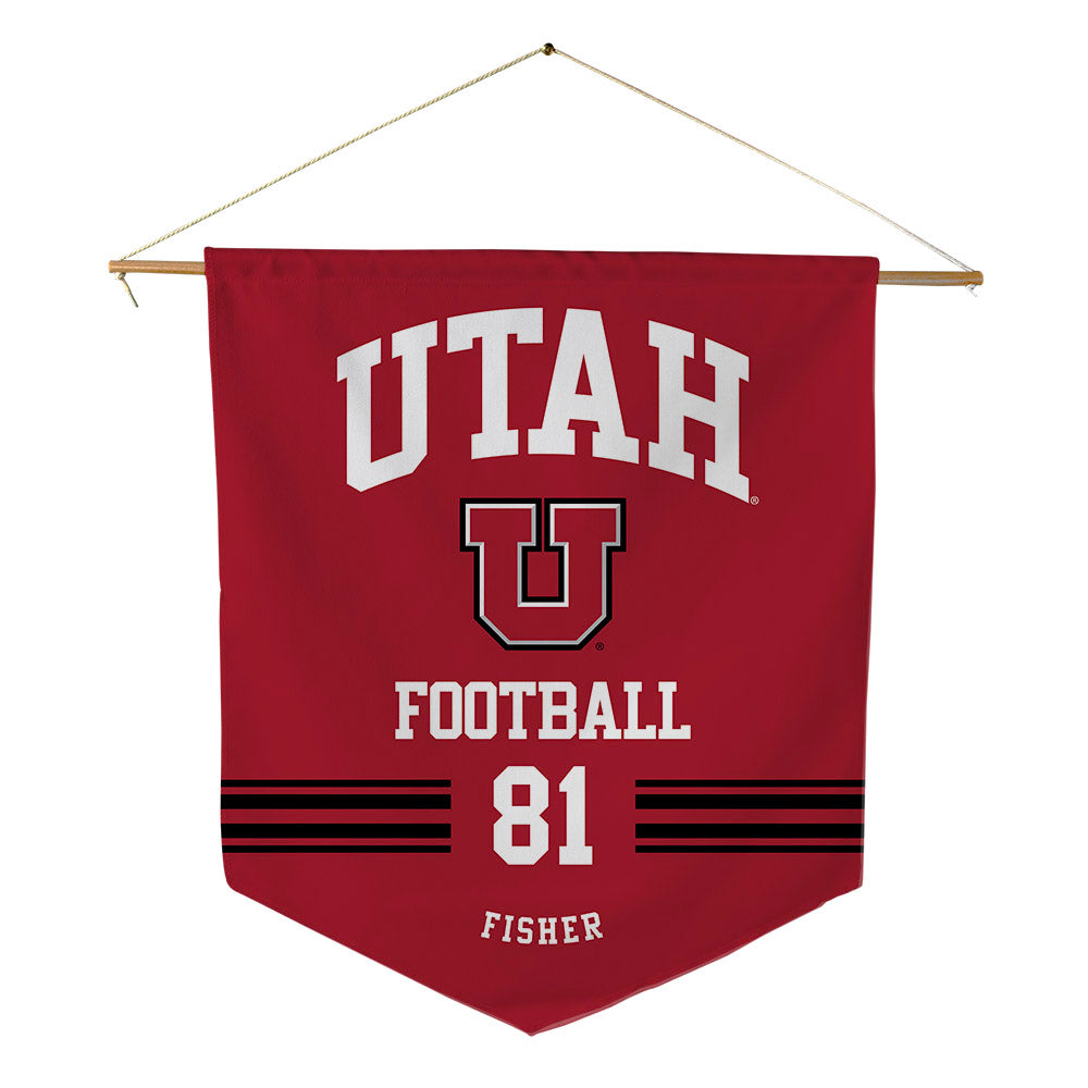 Utah - NCAA Football : Bear Fisher - Pennant - 18" x 21"-0