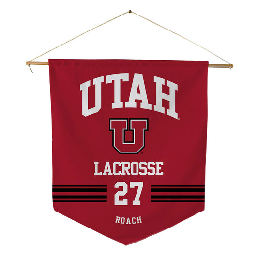 Utah - NCAA Men's Lacrosse : Bryce Roach - Pennant - 18" x 21"-0