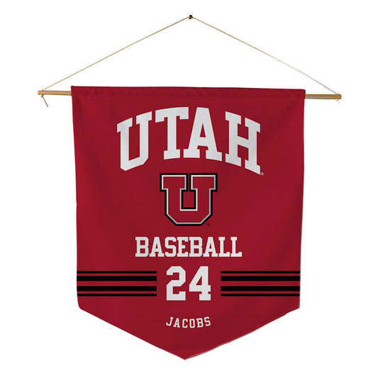 Utah - NCAA Baseball : Luke Jacobs - Pennant - 18" x 21"-0