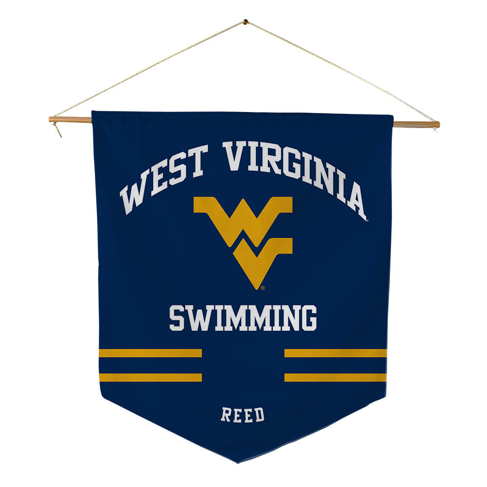 West Virginia - NCAA Men's Swimming & Diving : Murray Reed - Pennant - 18" x 21"-0