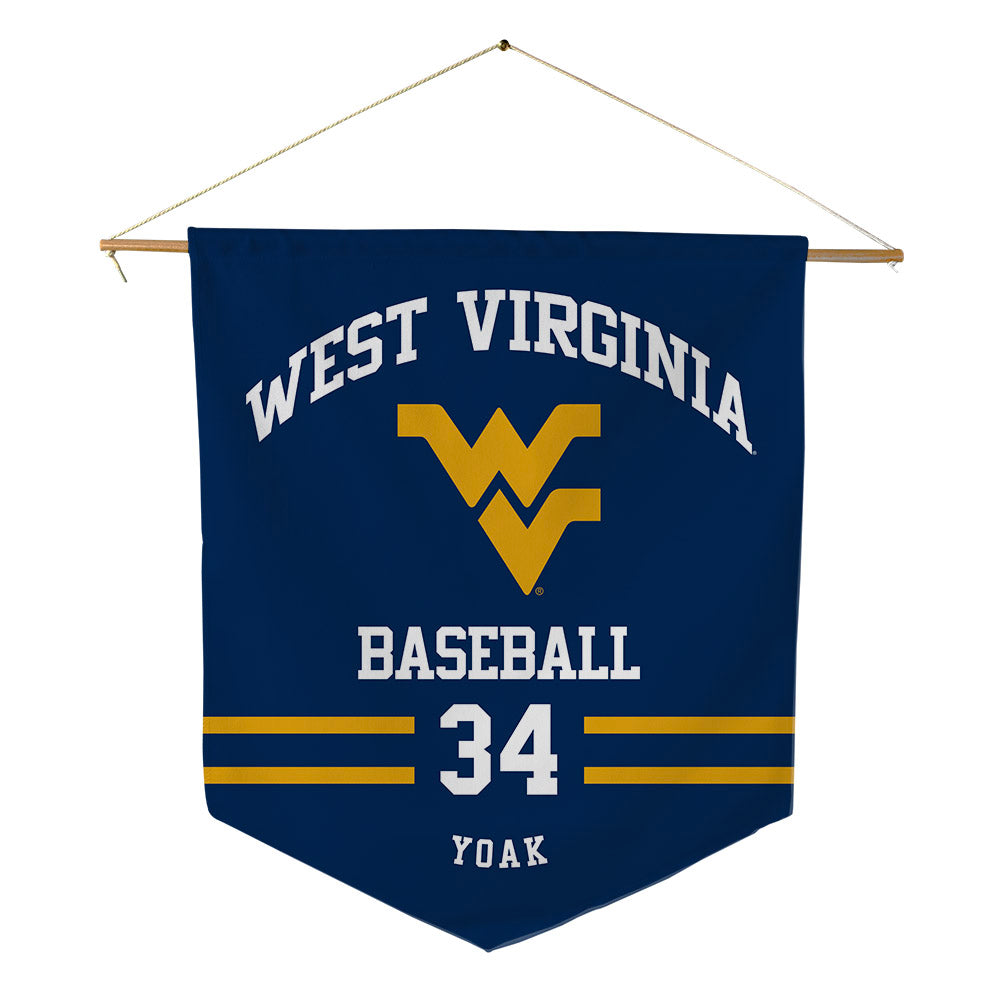 West Virginia - NCAA Baseball : Bryant Yoak - Pennant - 18" x 21"-0