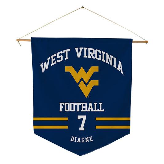 West Virginia - NCAA Football : Chams Diagne - Pennant - 18" x 21"-0