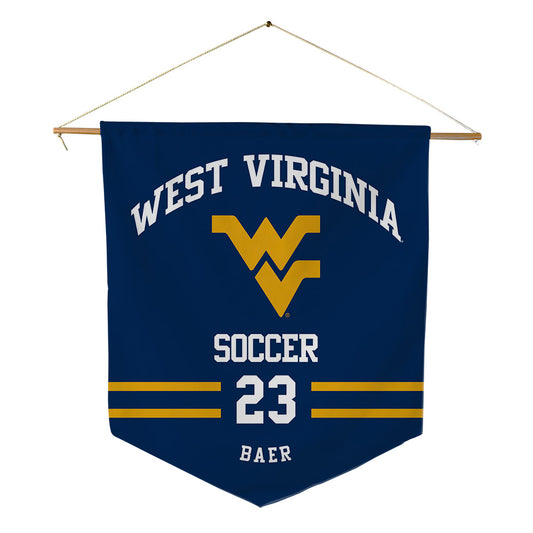 West Virginia - NCAA Men's Soccer : Ryan Baer - Pennant - 18" x 21"-0