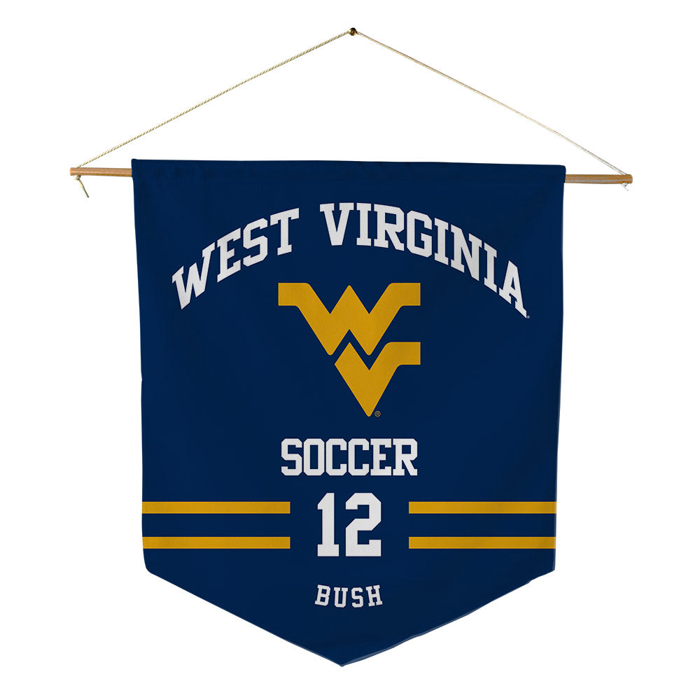 West Virginia - NCAA Men's Soccer : Tyler Bush - Pennant - 18" x 21"-0