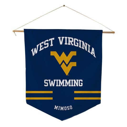 West Virginia - NCAA Men's Swimming & Diving : Rafael Mimoso - Pennant - 18" x 21"-0