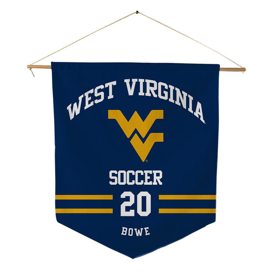 West Virginia - NCAA Men's Soccer : Thomas Bowe - Pennant - 18" x 21"-0