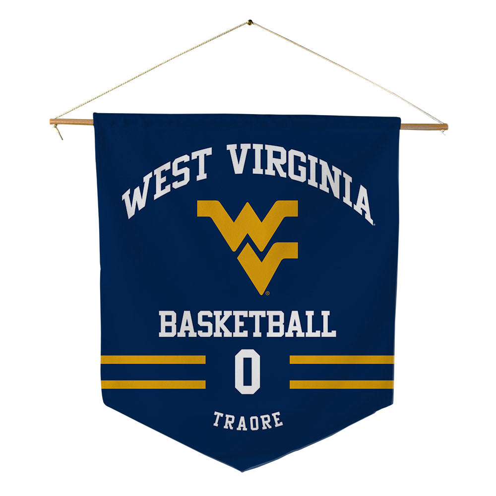 West Virginia - NCAA Men's Basketball : Seydou Traore - Pennant - 18" x 21"-0