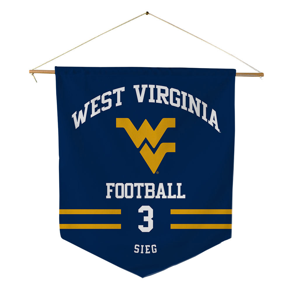 West Virginia - NCAA Football : Matt Sieg - Pennant - 18" x 21"-0