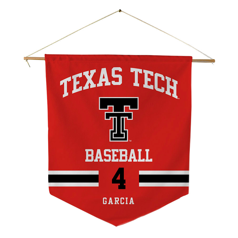 Texas Tech - NCAA Baseball : Linkin Garcia - Pennant - 18" x 21"-0
