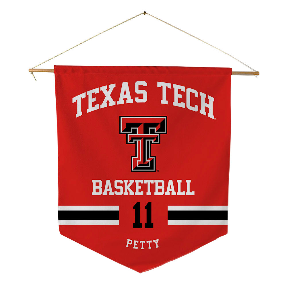 Texas Tech - NCAA Men's Basketball : Jaylen Petty - Pennant - 18" x 21"-0