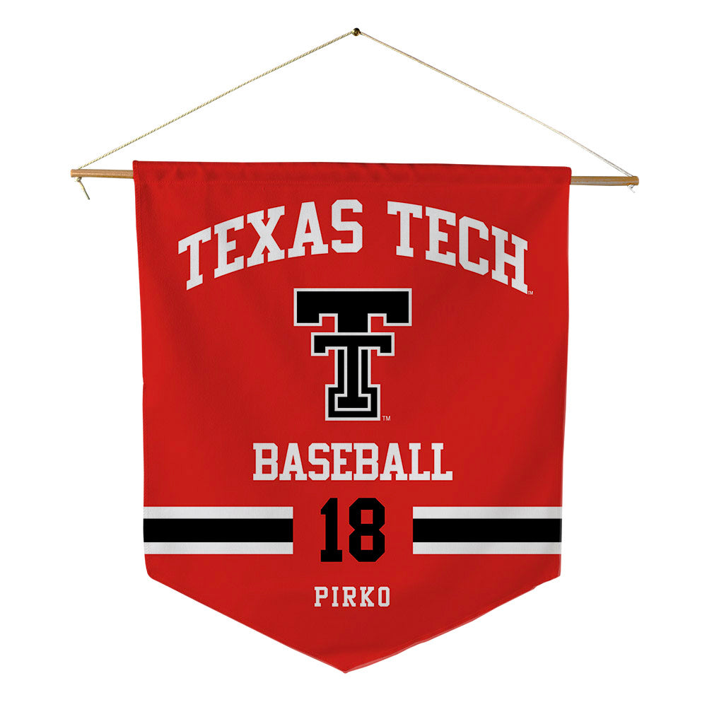 Texas Tech - NCAA Baseball : Lukas Pirko - Pennant - 18" x 21"-0