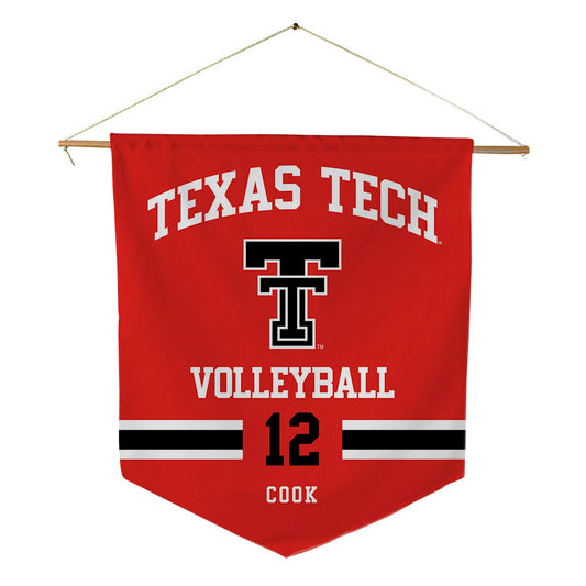 Texas Tech - NCAA Women's Volleyball : Taylor Cook - Pennant - 18" x 21"-0
