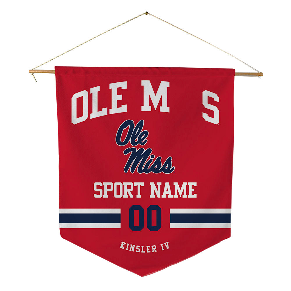 Ole Miss - NCAA Football : Tommy Kinsler IV - Pennant - 18" x 21"-0