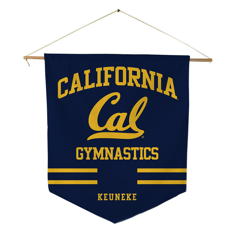 UC Berkeley - NCAA Women's Gymnastics : CJ Keuneke - Pennant - 18" x 21"-0