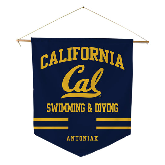 UC Berkeley - NCAA Men's Swimming & Diving : Lars Antoniak - Pennant - 18" x 21"-0