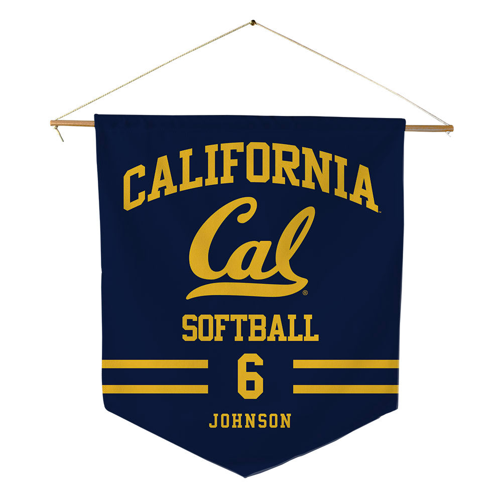 UC Berkeley - NCAA Softball : D'Auna Johnson - Pennant - 18" x 21"-0