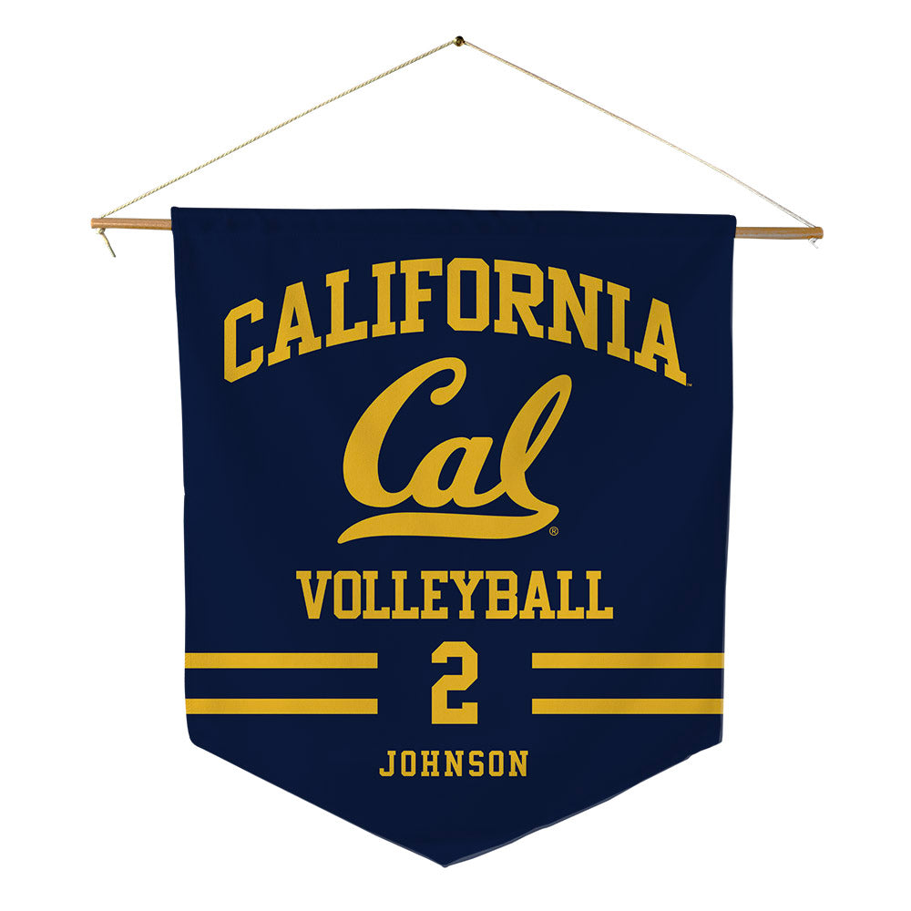 UC Berkeley - NCAA Women's Volleyball : Sophia Johnson - Pennant - 18" x 21"-0