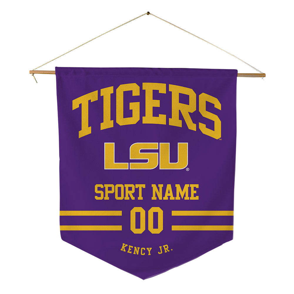 LSU - NCAA Football : David Kency Jr. - Pennant - 18" x 21"-0