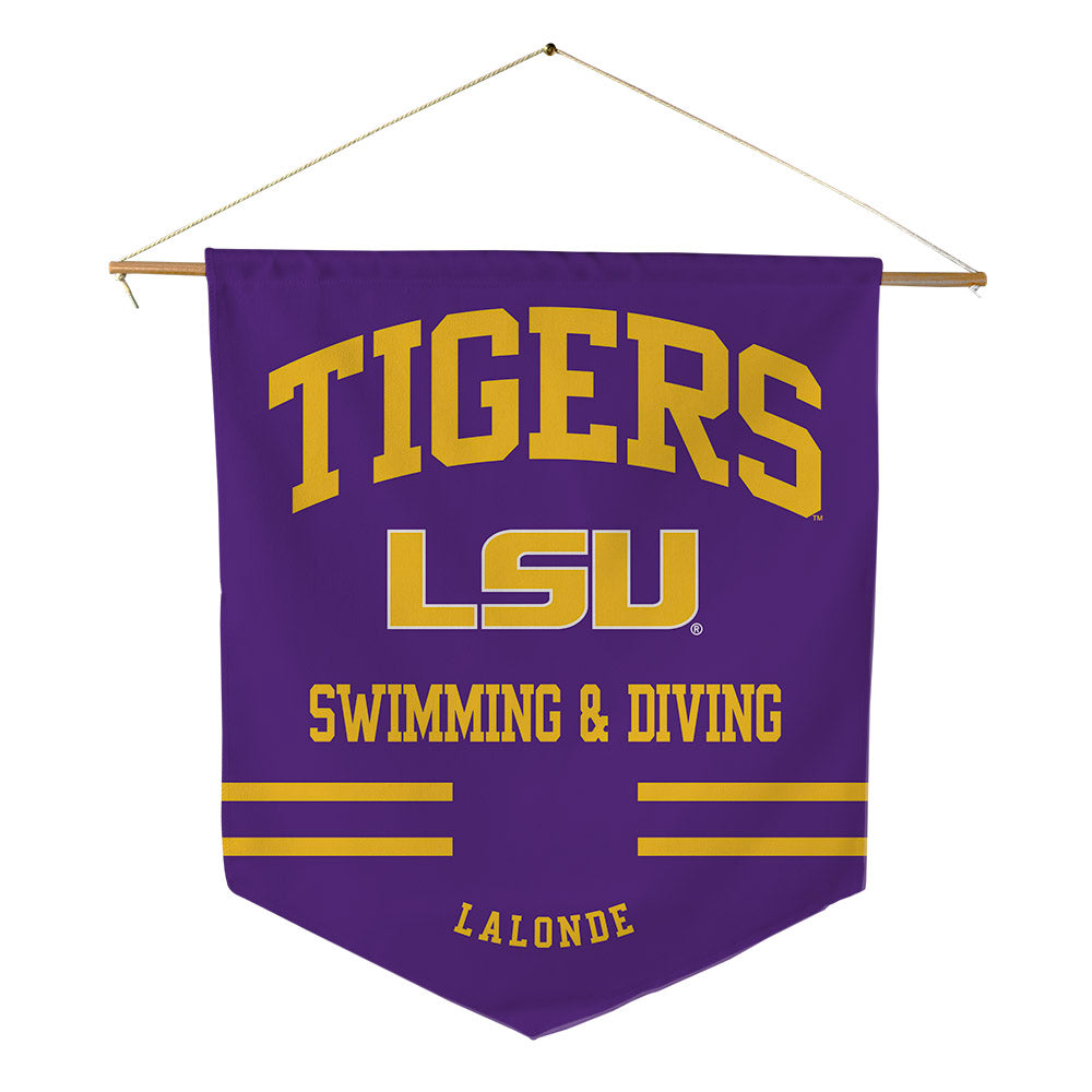 LSU - NCAA Women's Swimming & Diving : Morgan Lalonde - Pennant - 18" x 21"-0