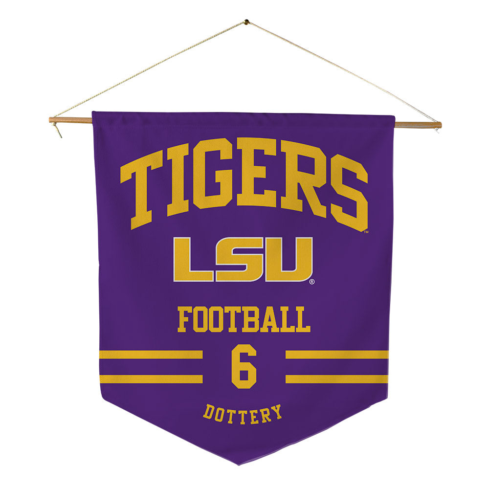 LSU - NCAA Football : Tj Dottery - Pennant - 18" x 21"-0