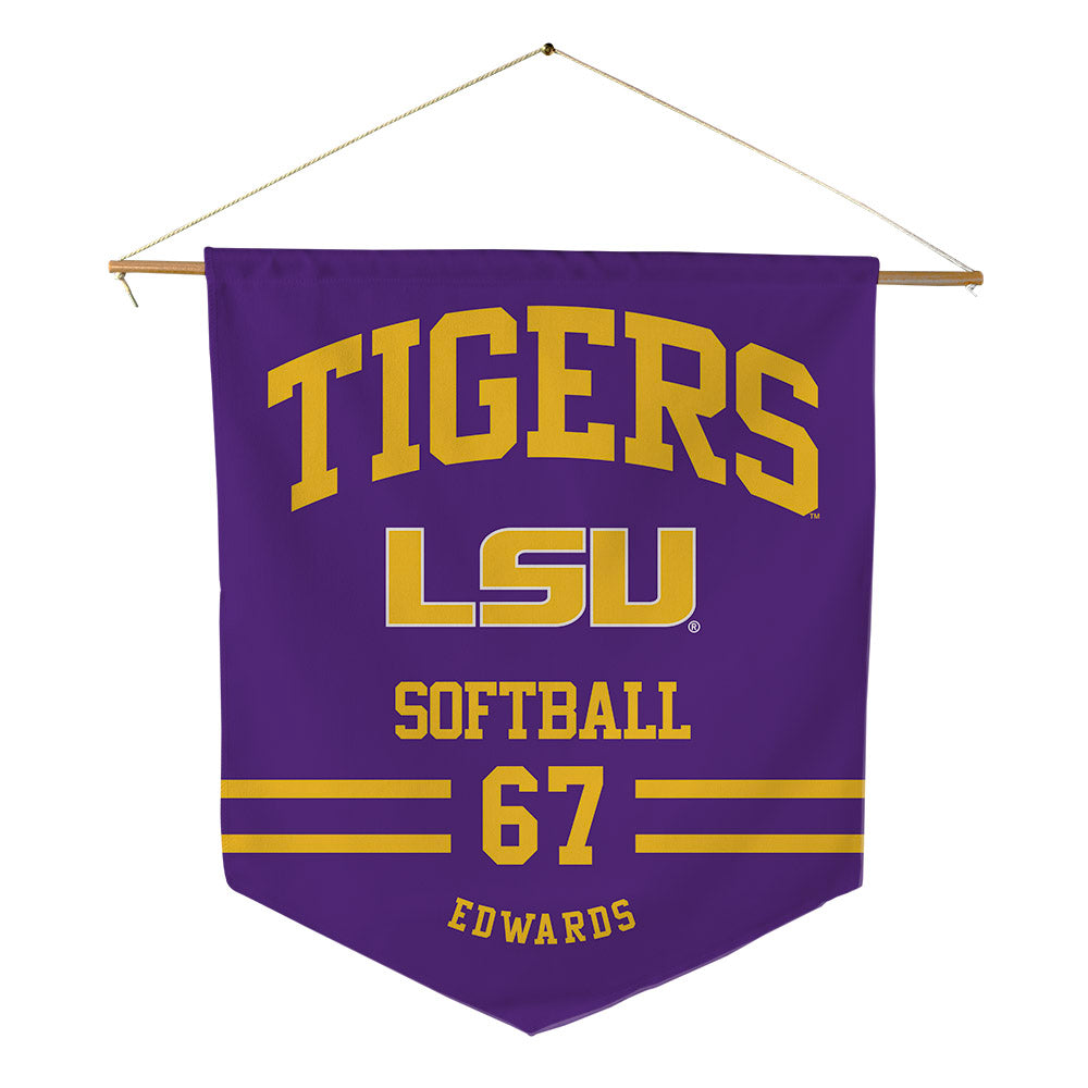 LSU - NCAA Softball : Kylee Edwards - Pennant - 18" x 21"-0