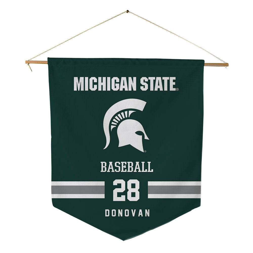 Michigan State - NCAA Baseball : Aidan Donovan - Pennant - 18" x 21"-0