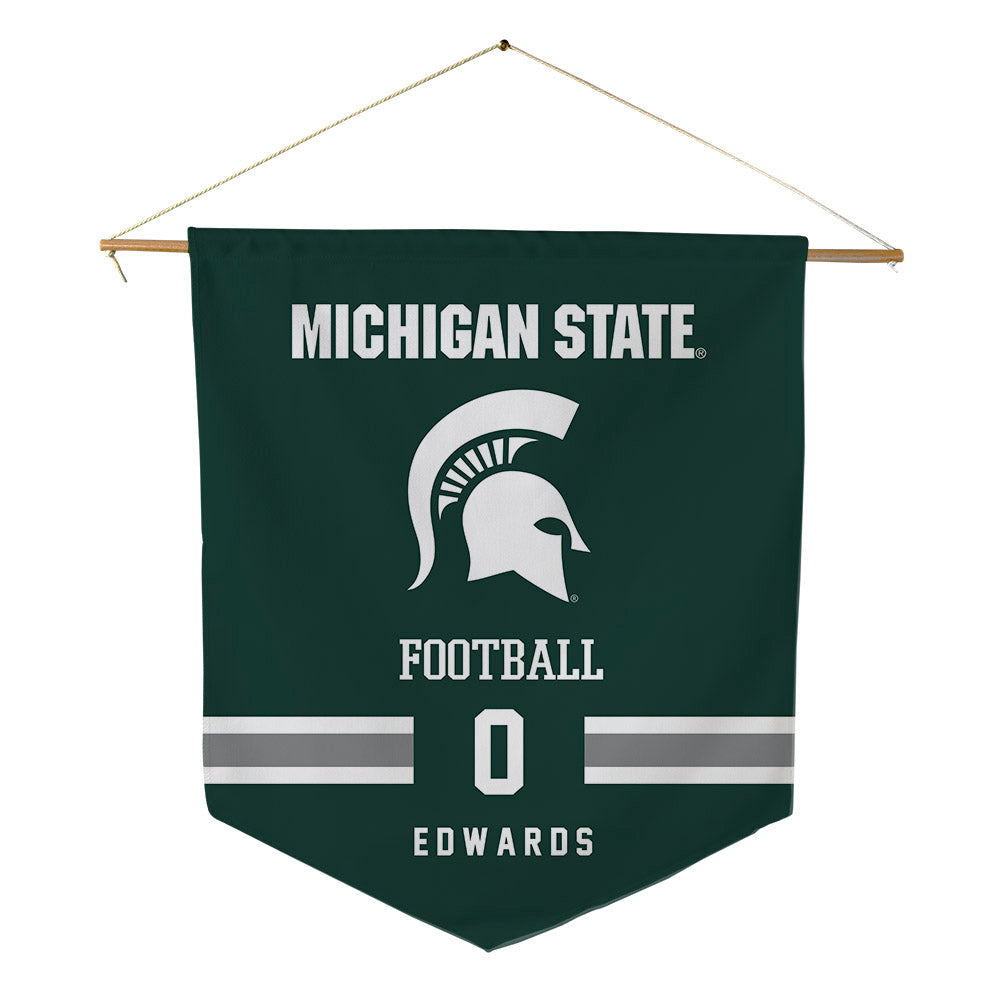 Michigan State - NCAA Football : Cam Edwards - Pennant - 18" x 21"-0