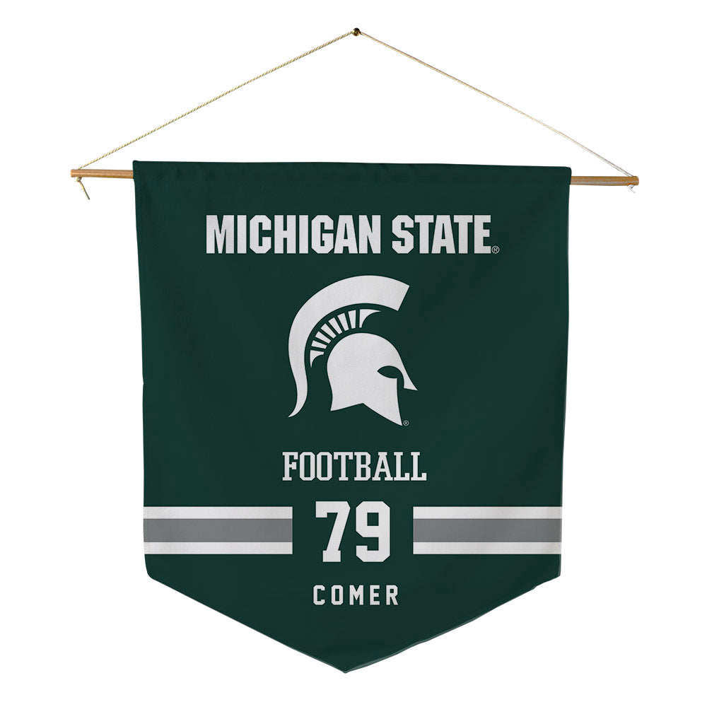 Michigan State - NCAA Football : Tristan Comer - Pennant - 18" x 21"-0