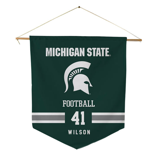 Michigan State - NCAA Football : Jaxson Wilson - Pennant - 18" x 21"-0