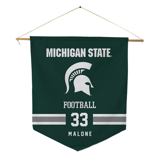 Michigan State - NCAA Football : DiMari Malone - Pennant - 18" x 21"-0