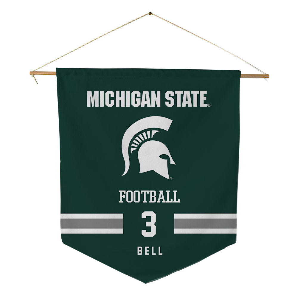 Michigan State - NCAA Football : Tre Bell - Pennant - 18" x 21"-0