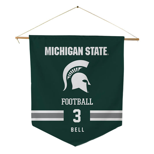 Michigan State - NCAA Football : Tre Bell - Pennant - 18" x 21"-0