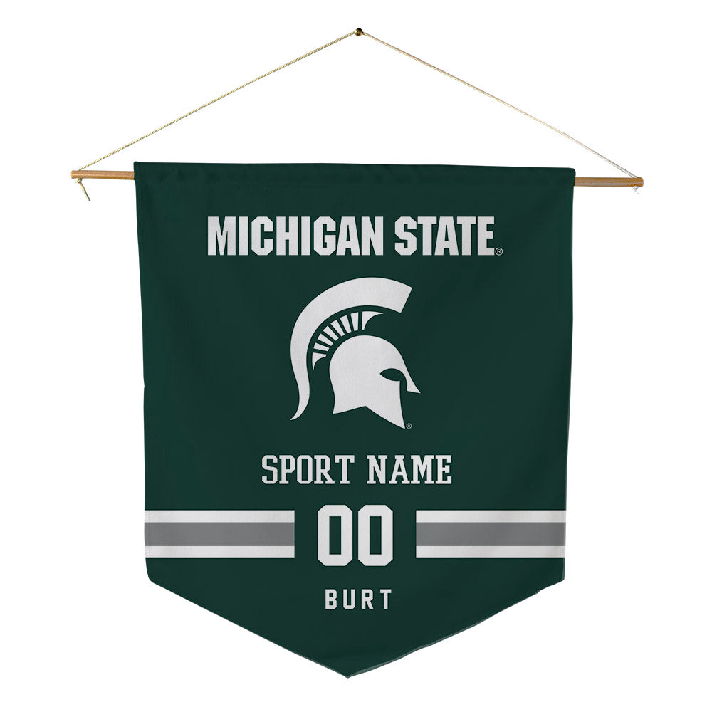 Michigan State - NCAA Football : Nijhay Burt - Pennant - 18" x 21"-0