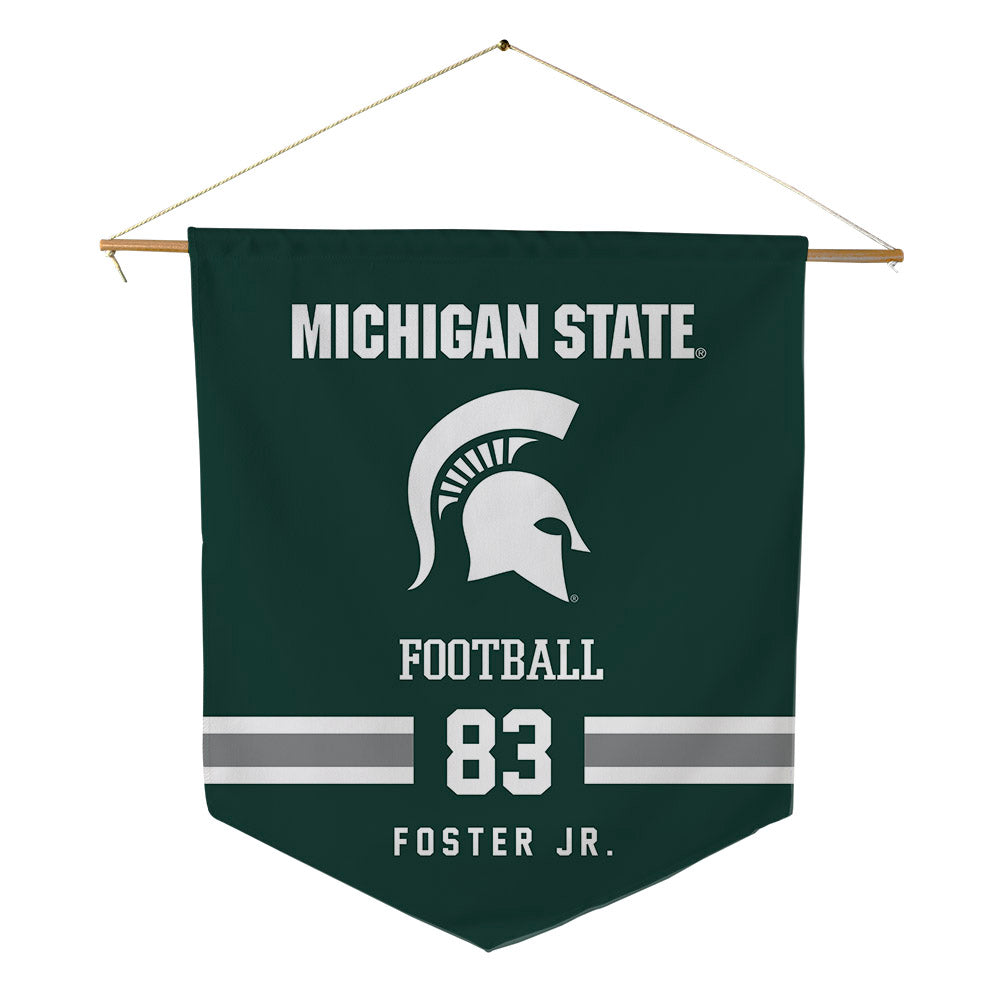 Michigan State - NCAA Football : Montorie Foster Jr. - Pennant - 18" x 21"-0
