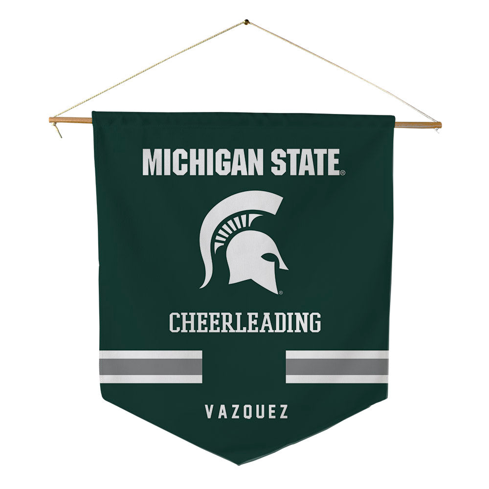 Michigan State - NCAA Cheerleading : Xavier Vazquez - Pennant - 18" x 21"-0