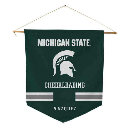 Michigan State - NCAA Cheerleading : Xavier Vazquez - Pennant - 18" x 21"-0