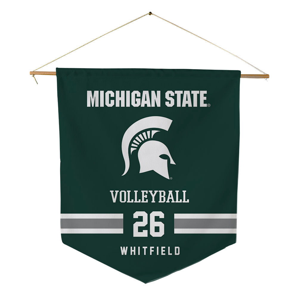 Michigan State - NCAA Women's Volleyball : Alana Whitfield - Pennant - 18" x 21"-0
