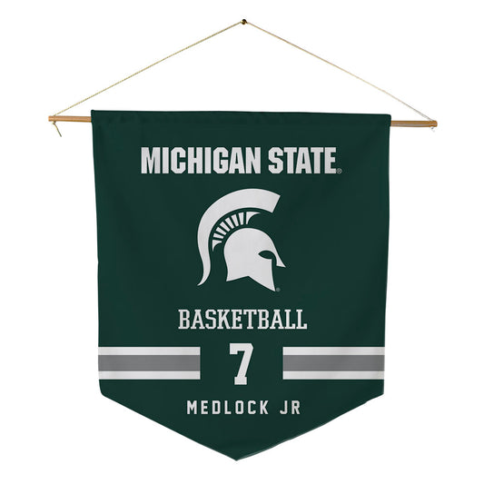 Michigan State - NCAA Men's Basketball : Carlos Medlock jr - Pennant - 18" x 21"-0
