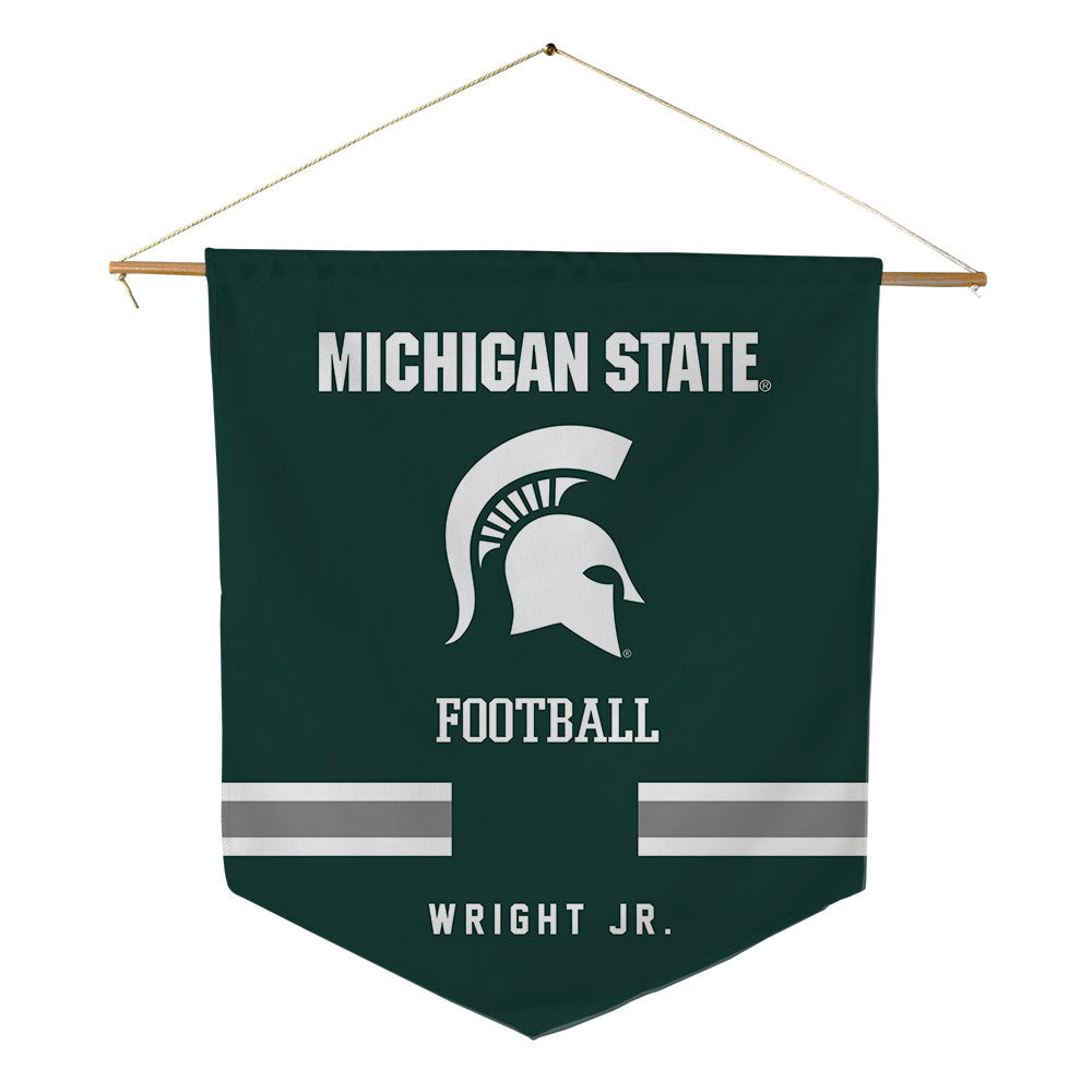 Michigan State - NCAA Football : Robert Wright Jr. - Pennant - 18" x 21"-0