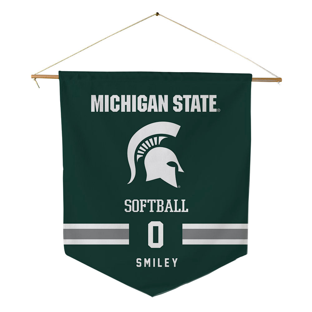 Michigan State - NCAA Softball : Kendall Smiley - Pennant - 18" x 21"-0